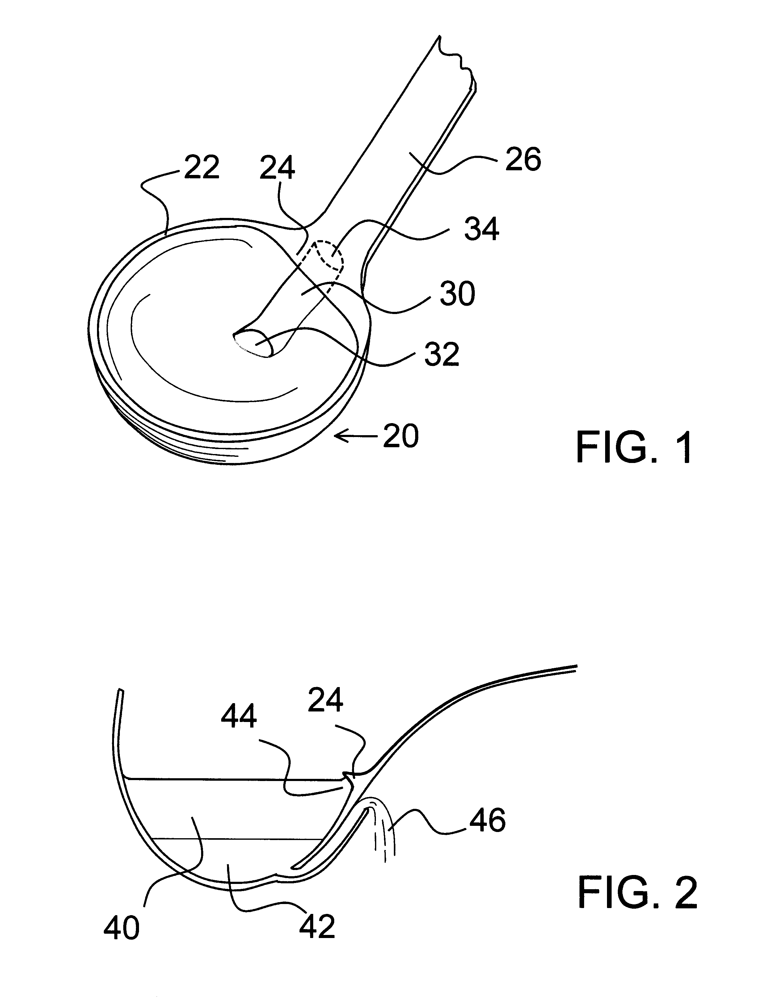 Simple fat skimming ladle