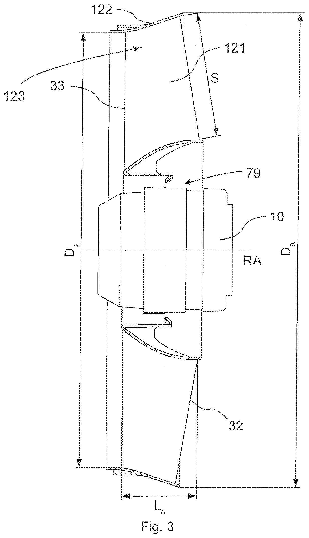 Diagonal fan having an optimized diagonal impeller