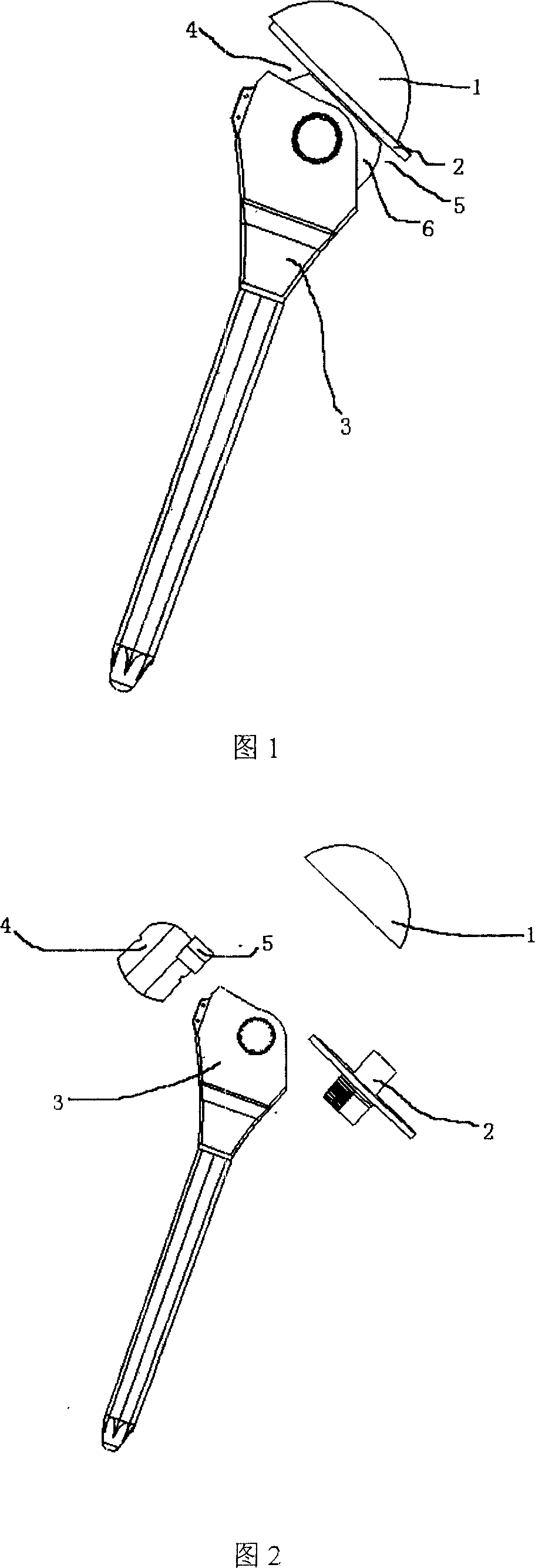 3-D shoulder joint prosthesis