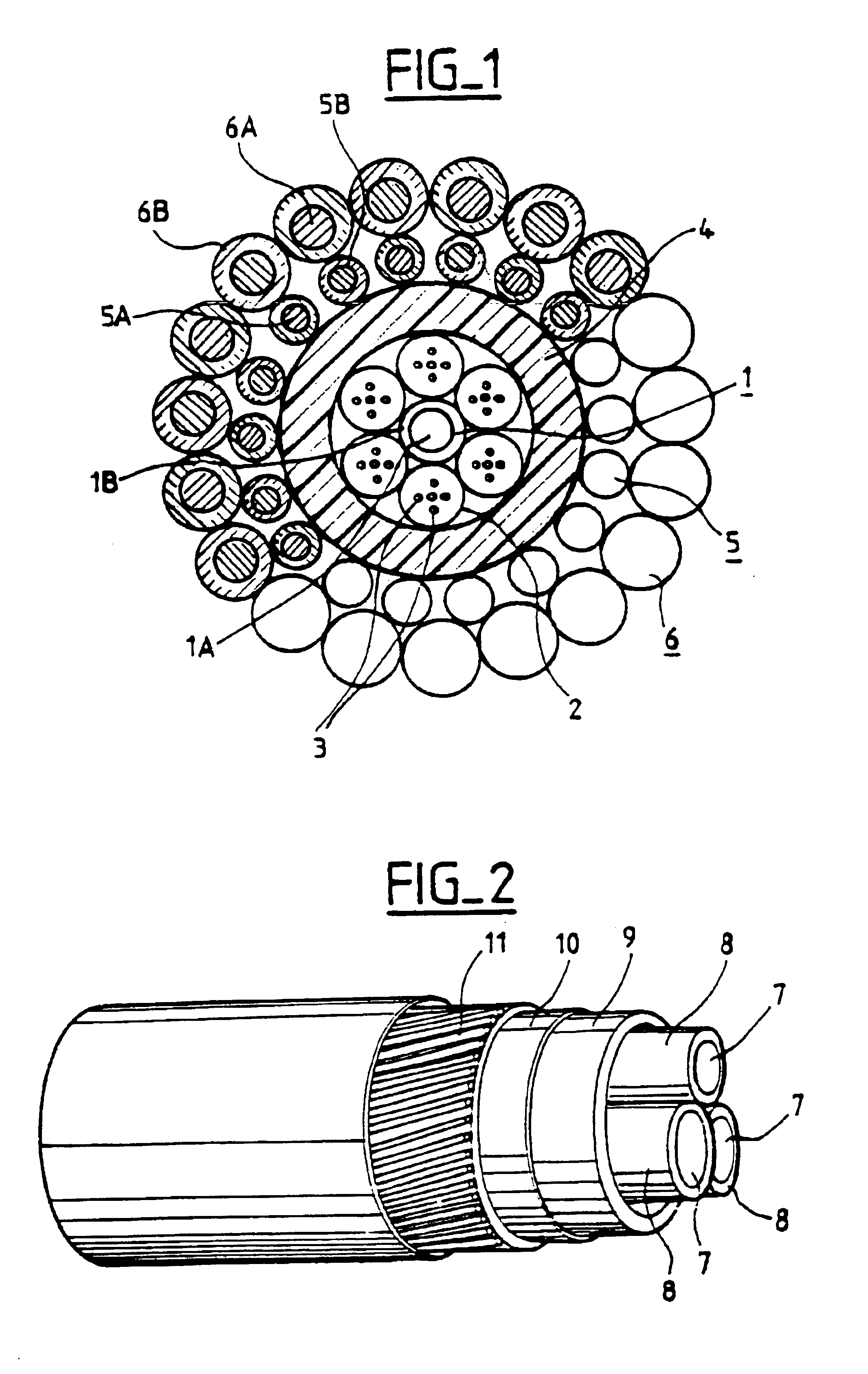 Structurally-reinforced cable for transporting power and/or for telecommunications