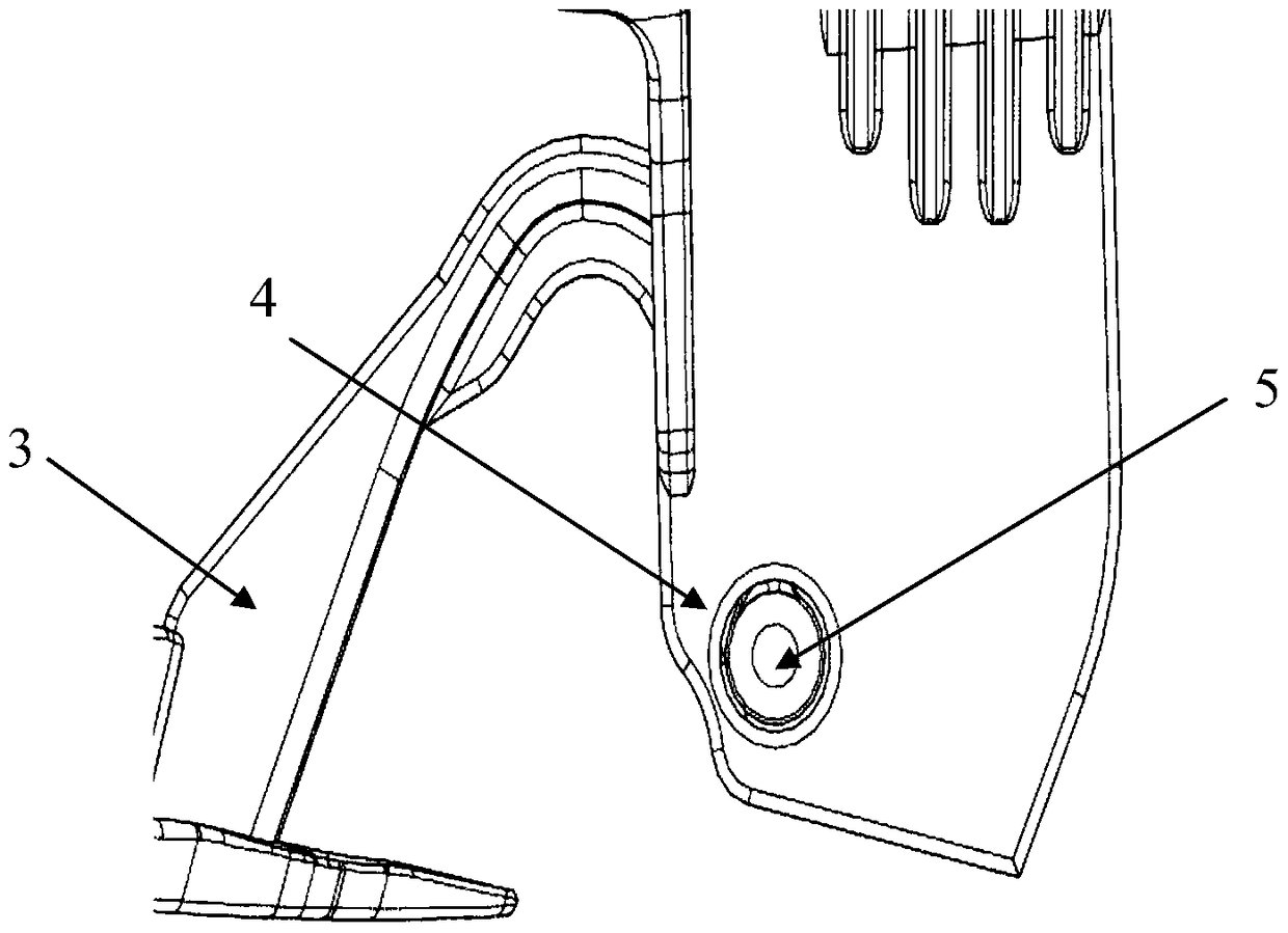 A washing machine drainage pump cover support structure