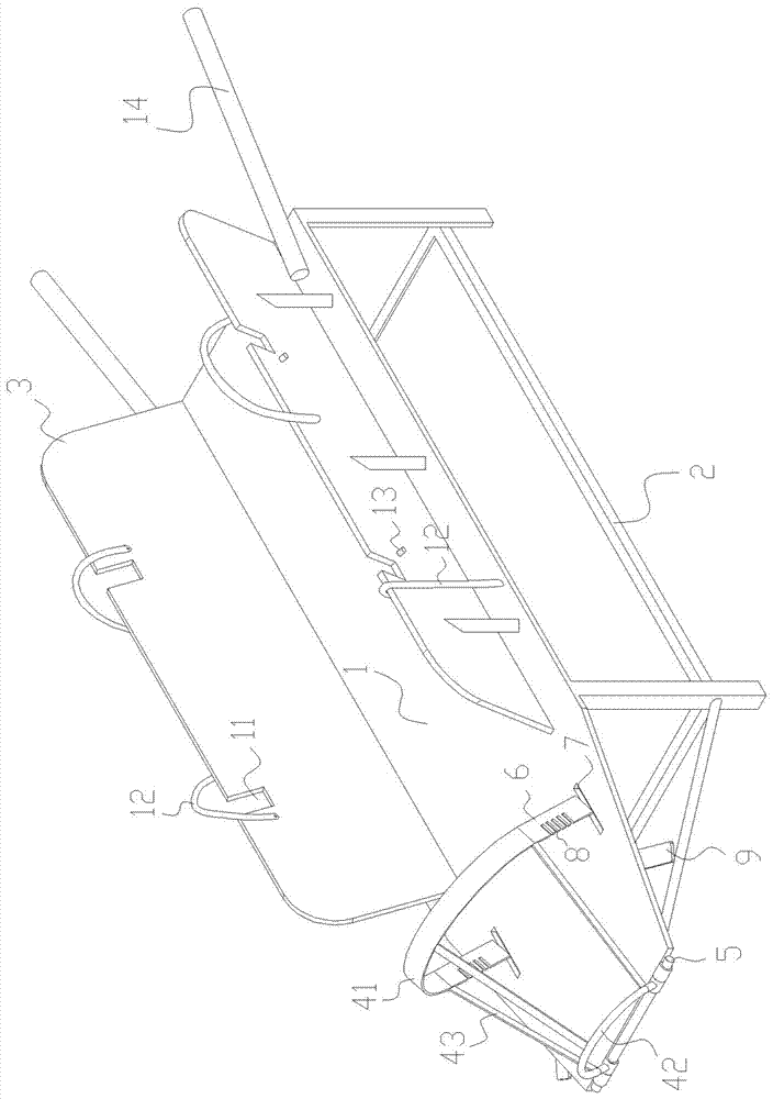 Aseptic fixing and blood collecting device for pigs and fixing and blood collecting method