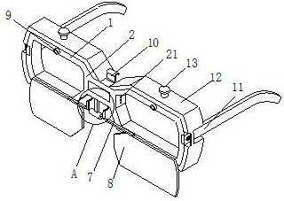 Eye protection device for camera shooting