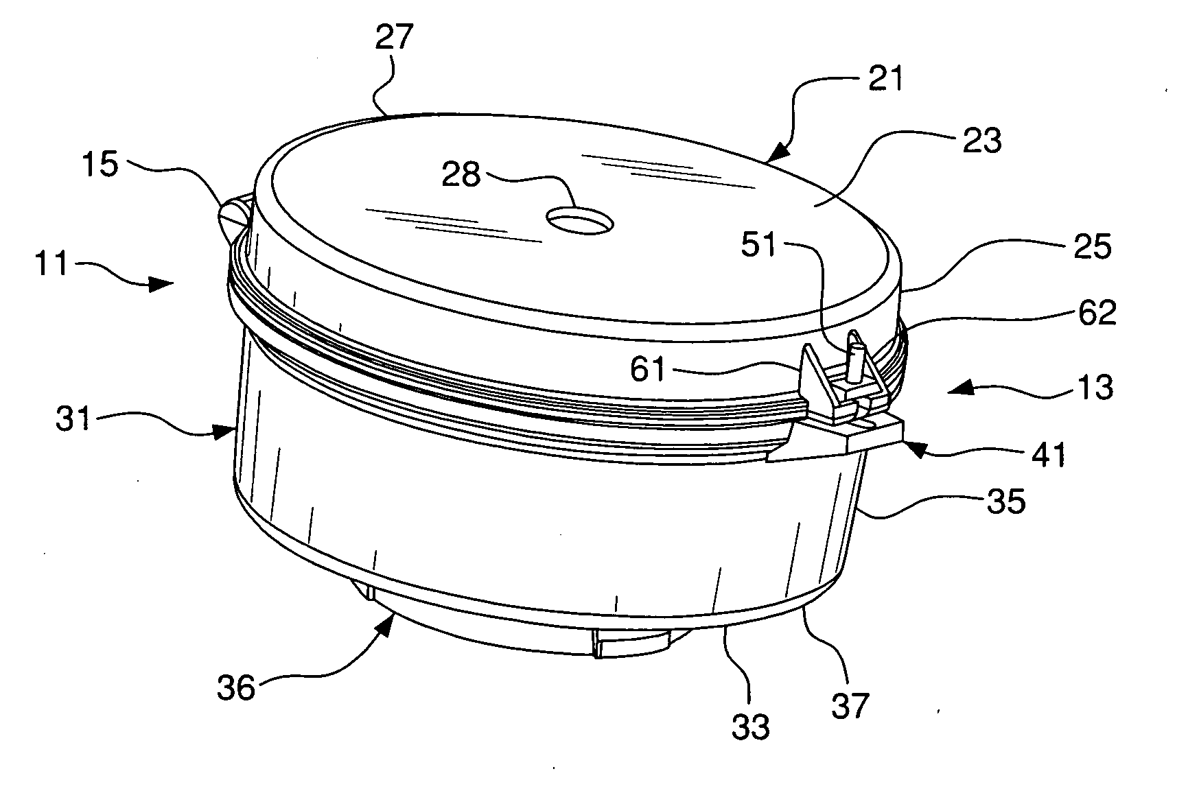 Locking assembly for ballast housing