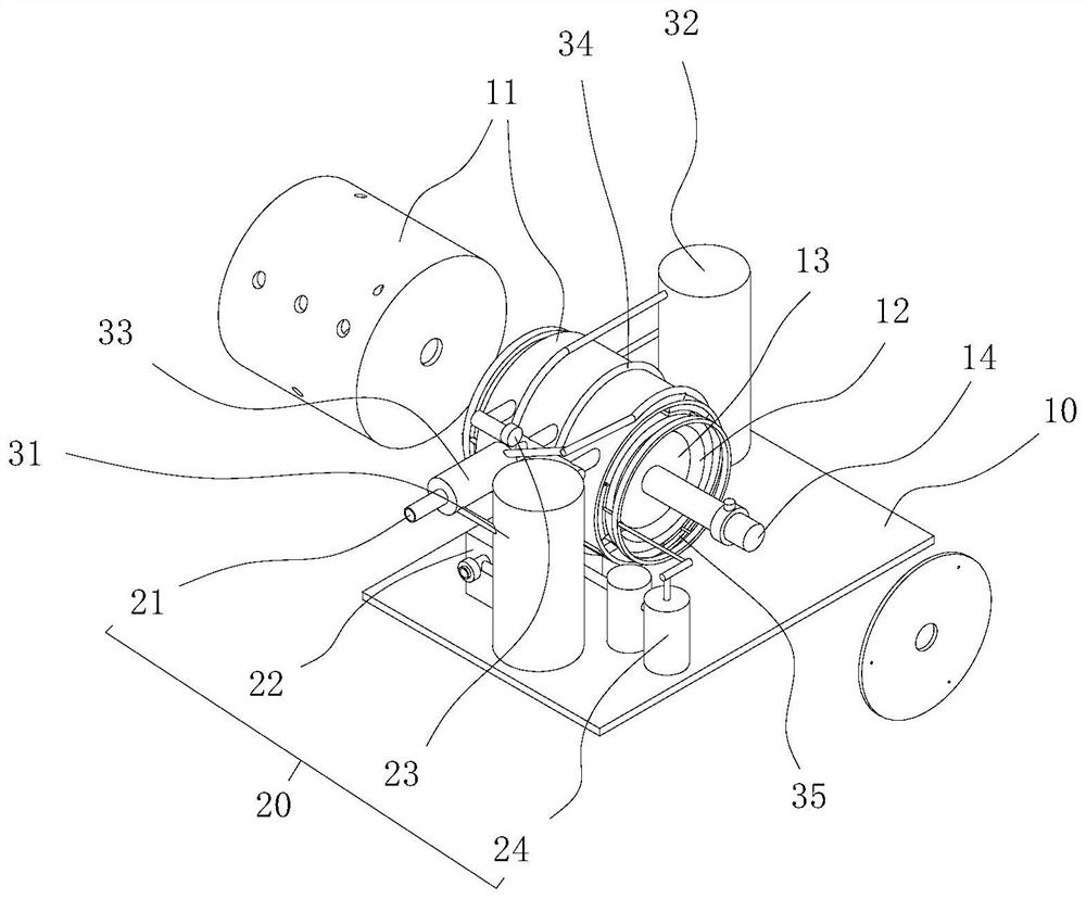 Internal coil heat dissipation system of micro turbine generator set