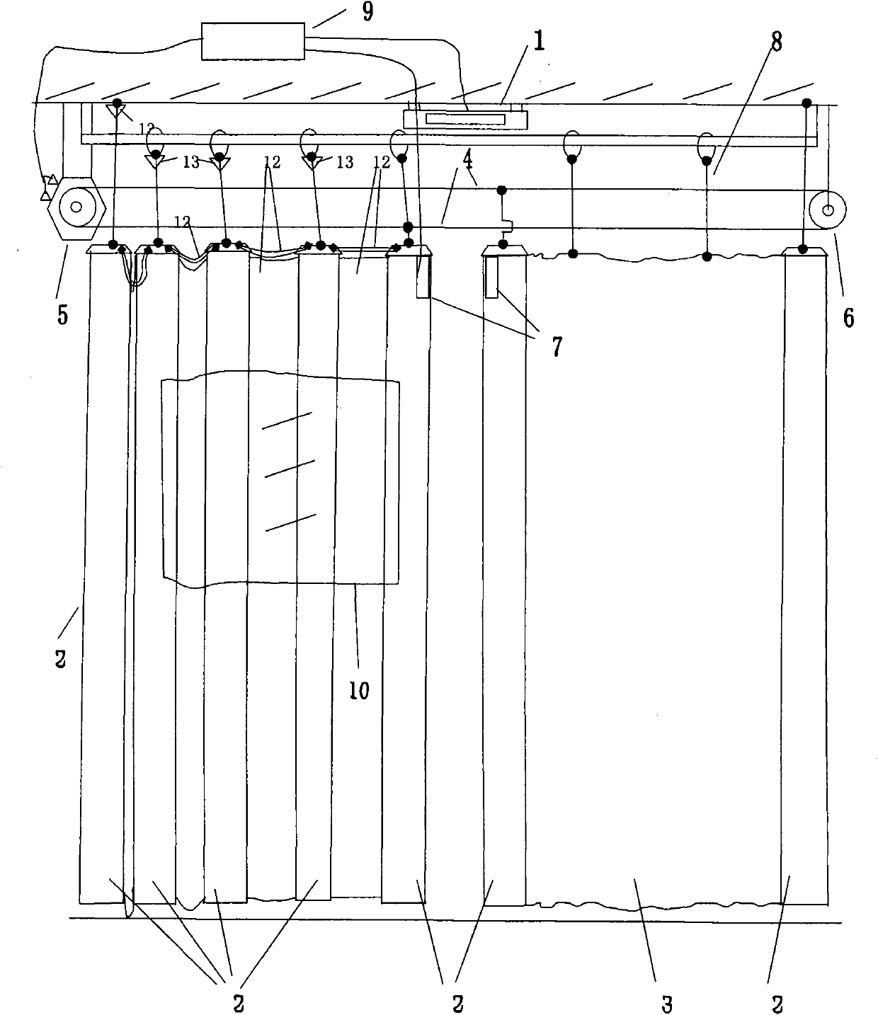 Novel automatic soft door curtain