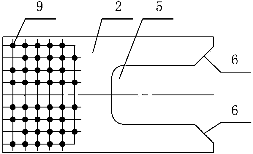 Web member intersecting and split joint connector structure in positions of steel truss girder bridge nodes