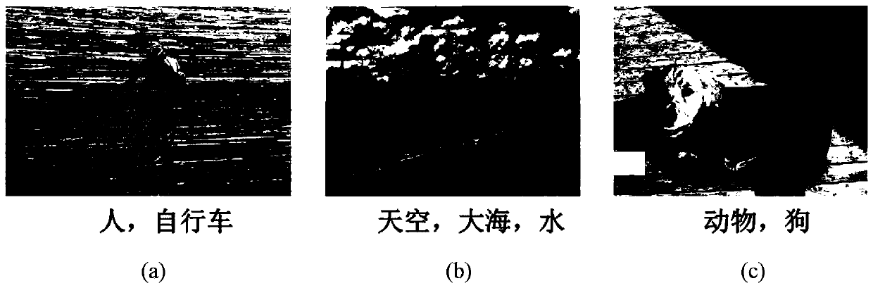 Natural image classification method and device based on multimodal matrix filling