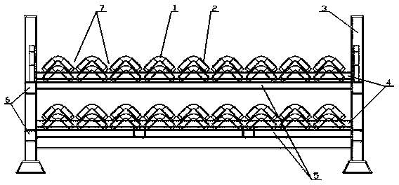 Storage rack for shaft parts