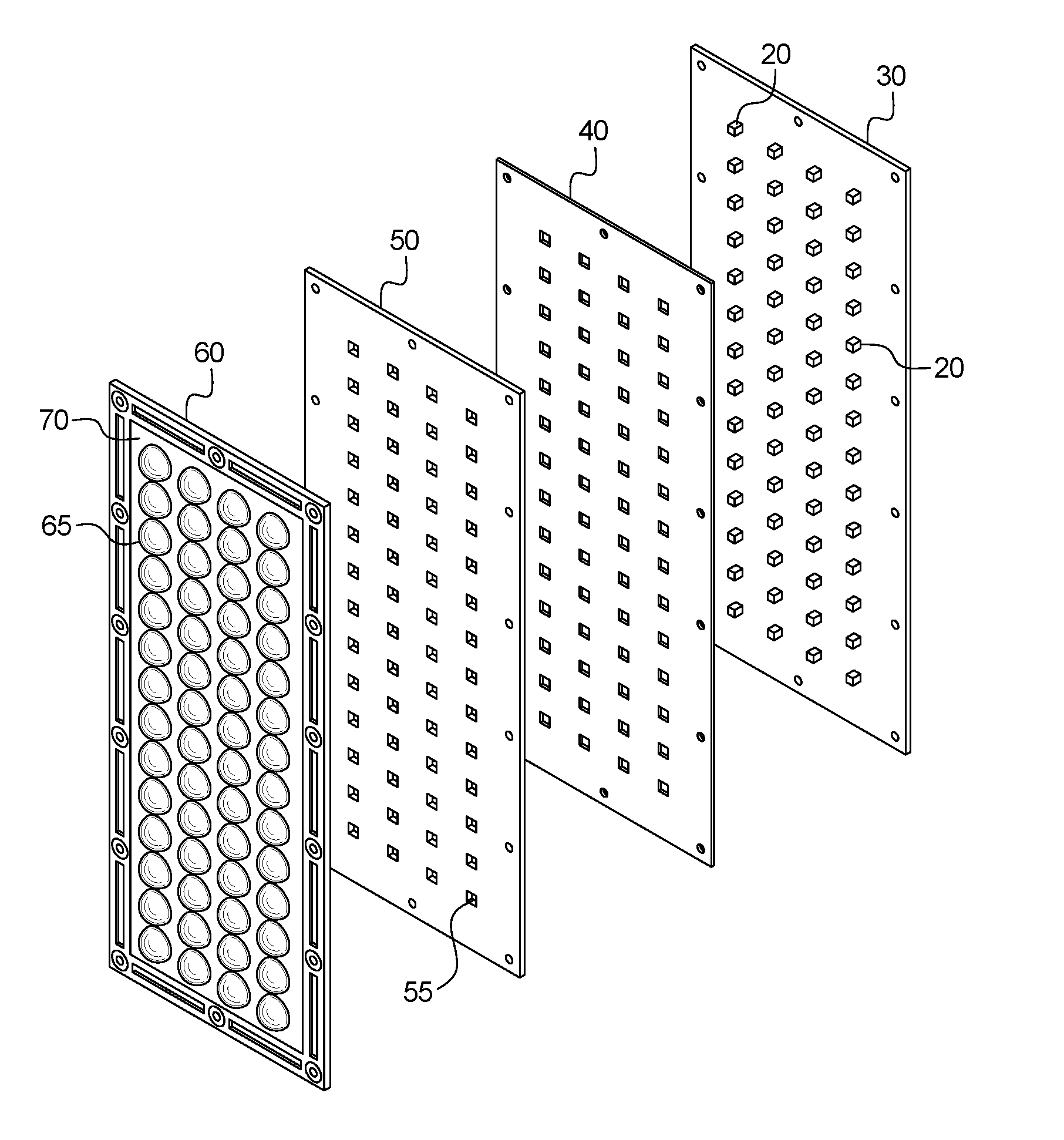 Reduced glare LED light device