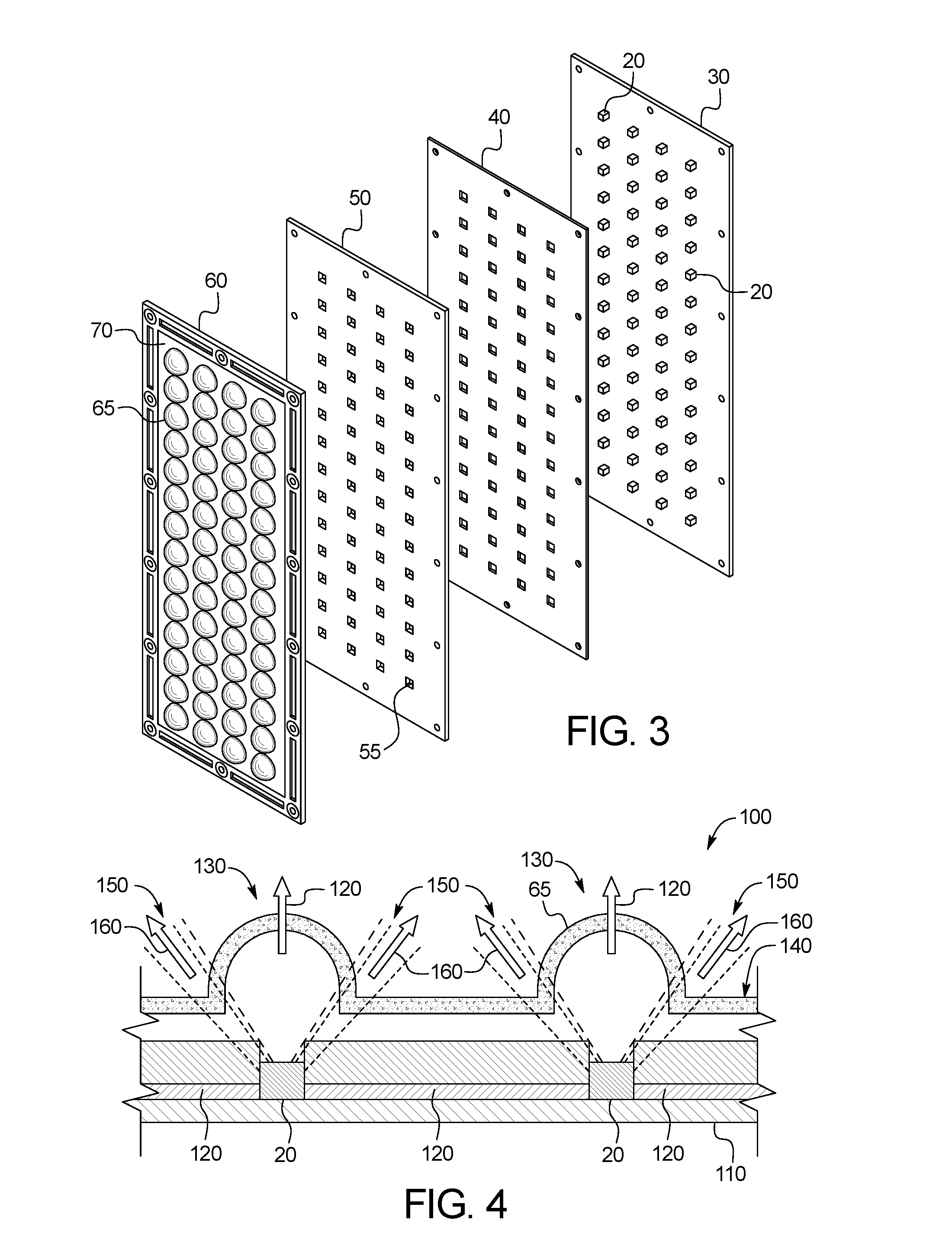 Reduced glare LED light device