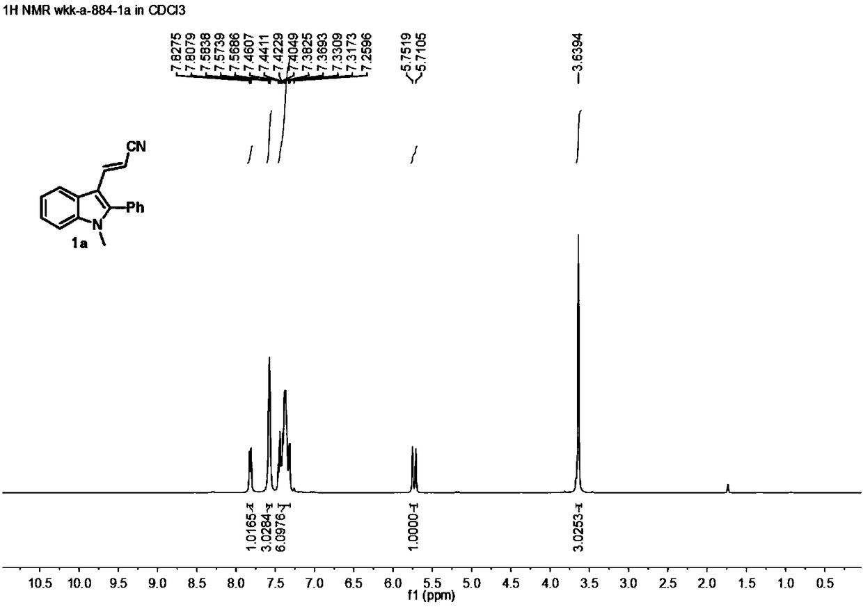 Synthesis method of 3-(2-cyanovinyl)indole derivative