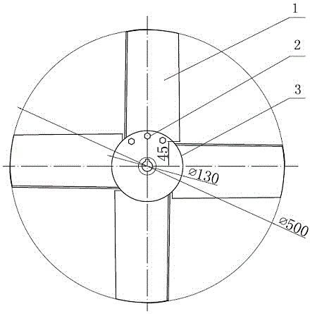 Carbon fiber composite material axial flow fan impeller