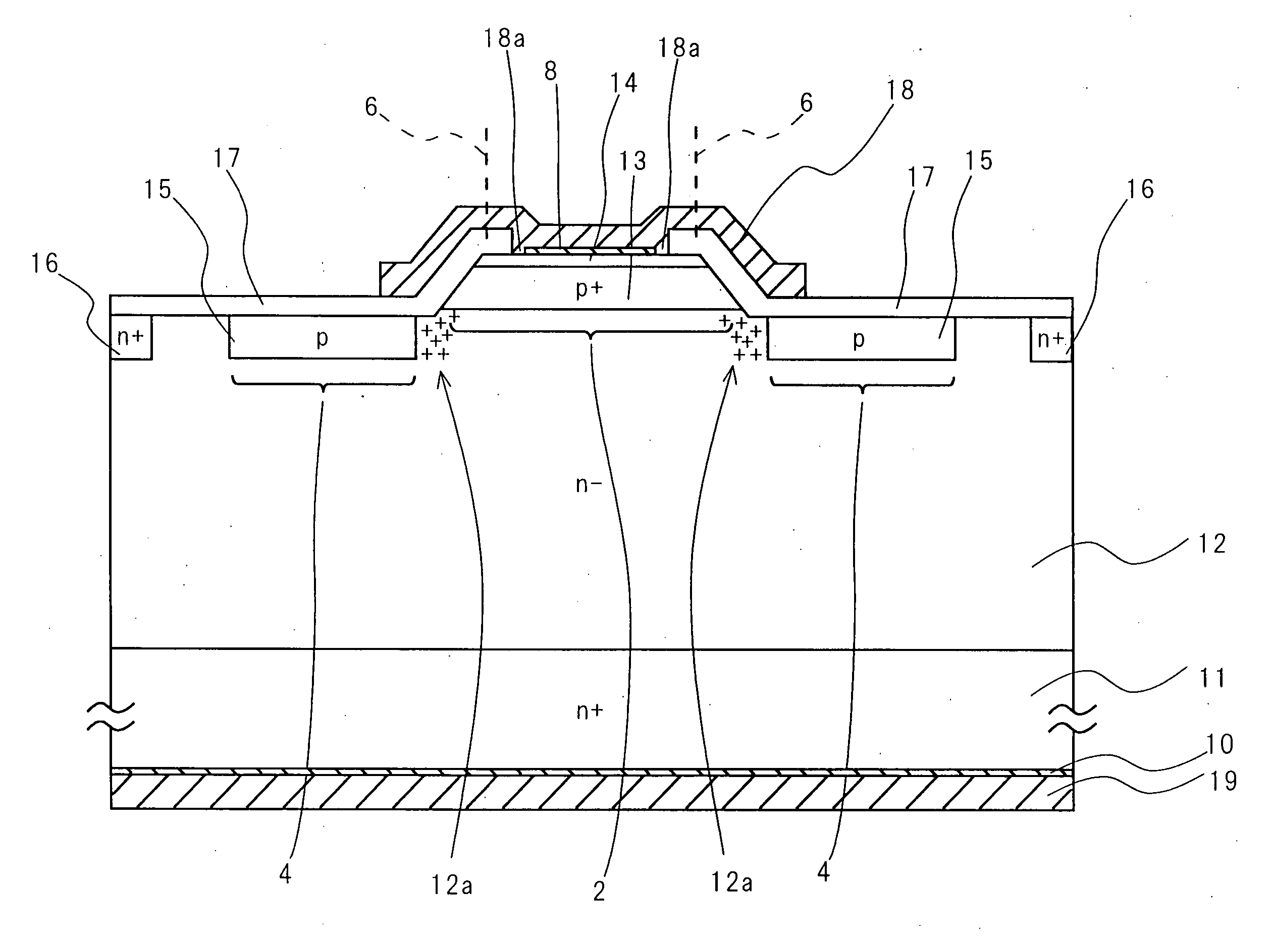 High-withstand voltage wide-gap semiconductor device and power device