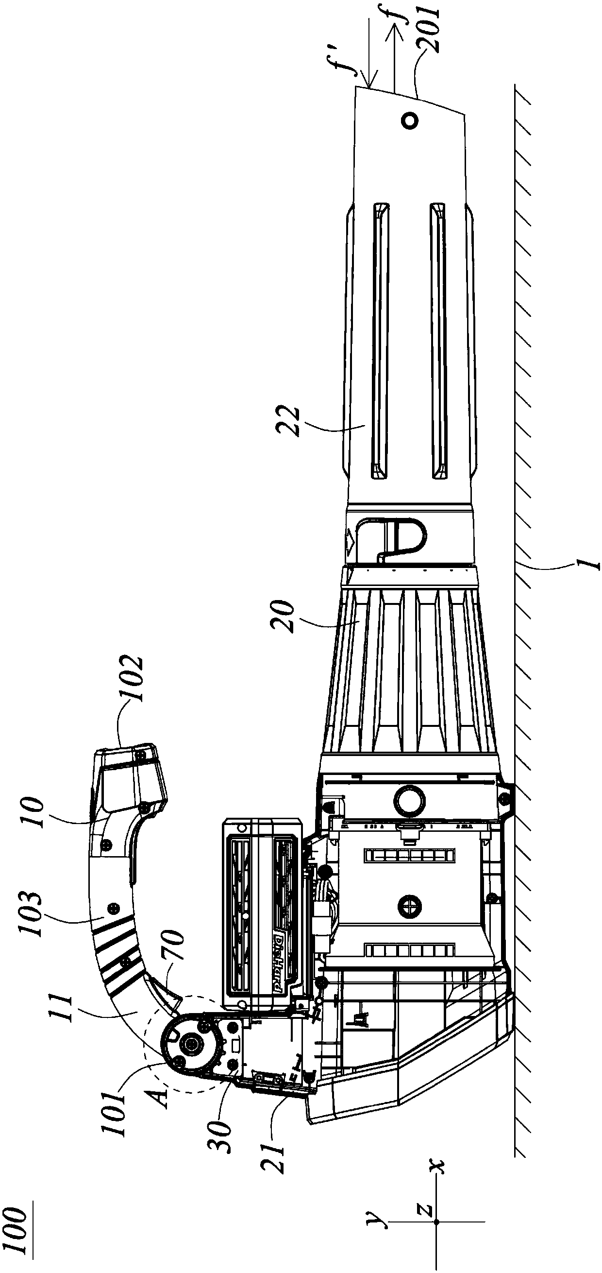 Handheld type cleaning tool and operating method and manufacturing method of handheld type cleaning tool