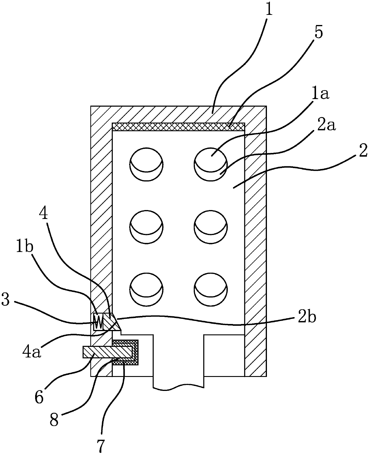 Locking mechanism in special gas steel bottle batch type grabbing device