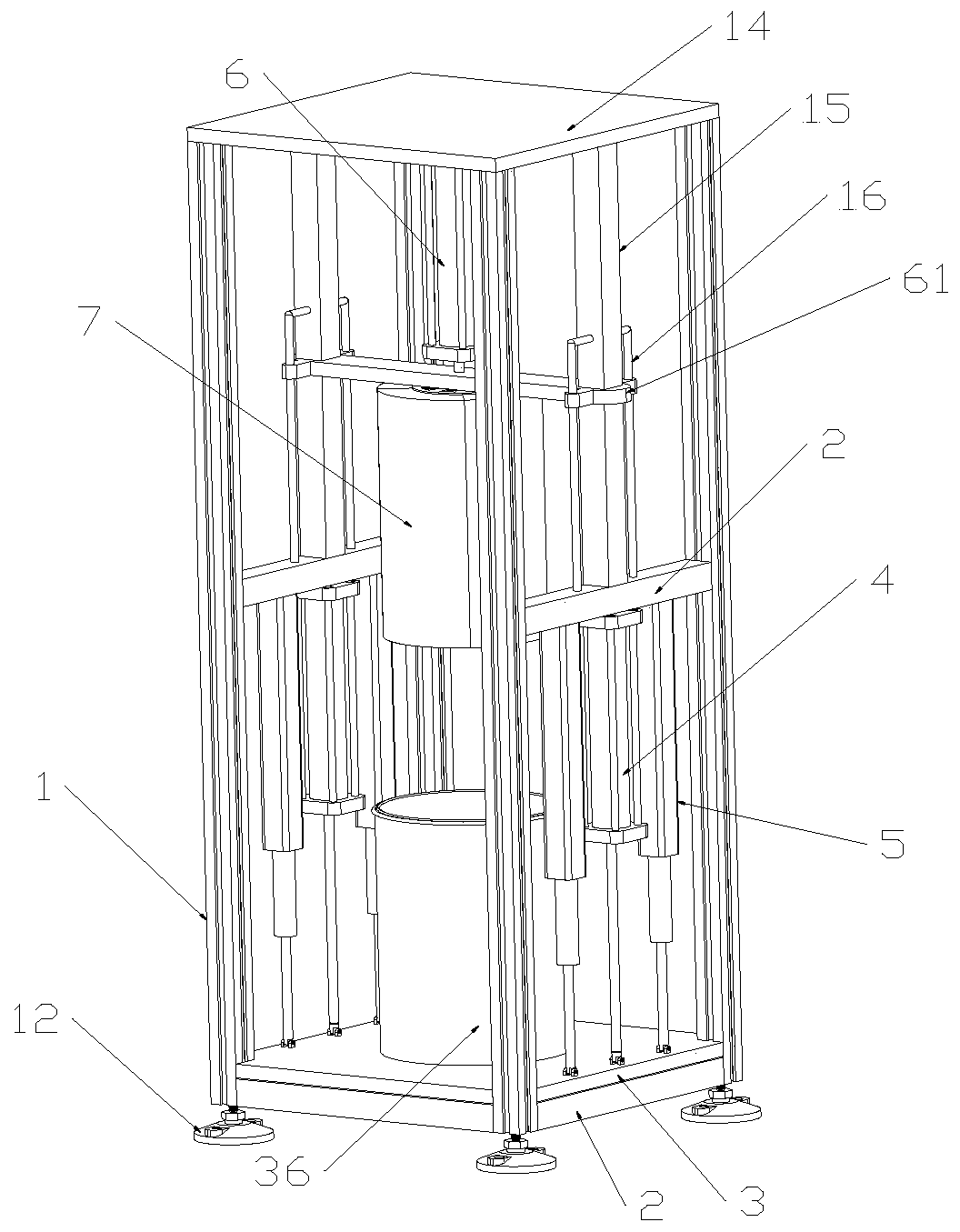 An automatic stacking machine for lined barrels