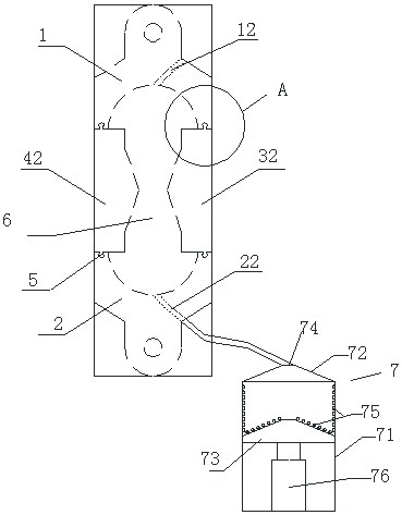 An asphalt ductility testing device and a method for making a sample