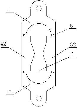 An asphalt ductility testing device and a method for making a sample