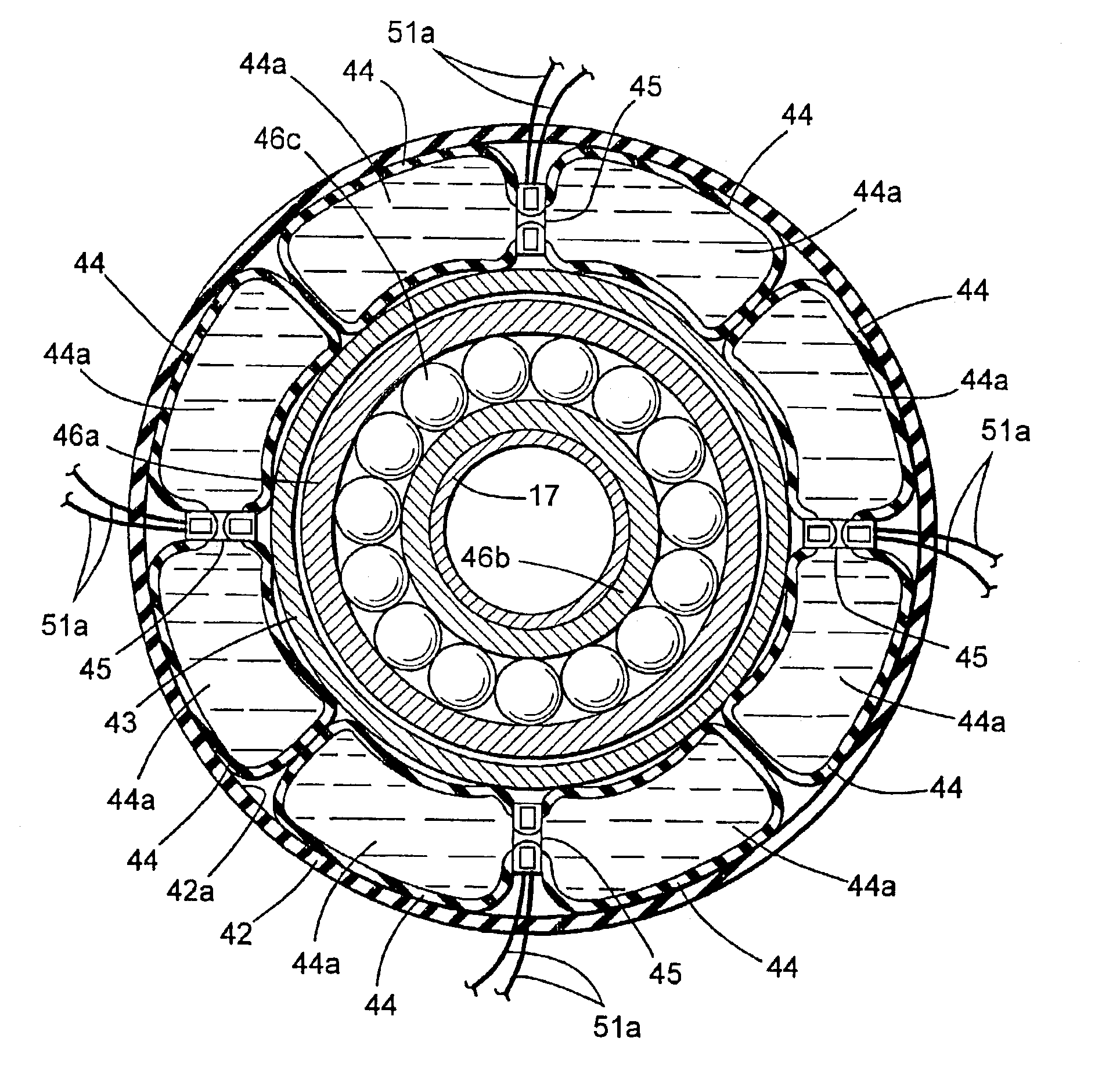 Center bearing assembly including a support member containing a rheological fluid