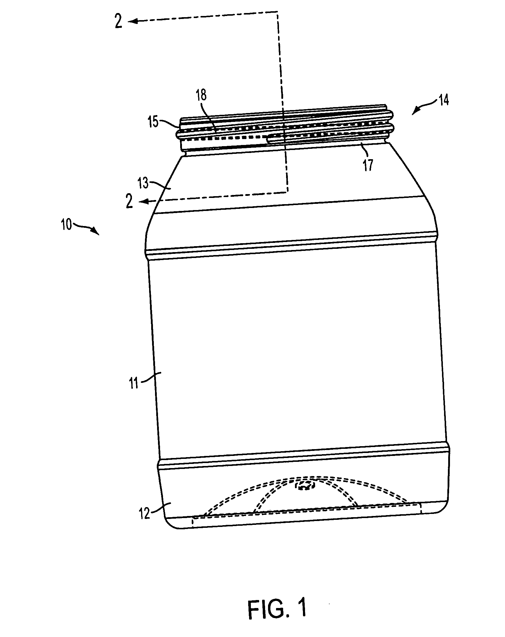 Plastic container finish with structural rib