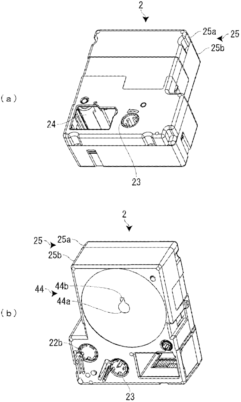 With cassette and with printing unit