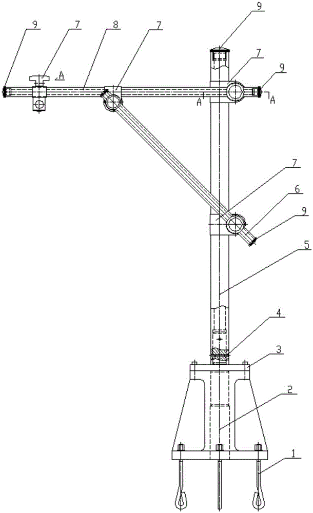 Bounce measurement tool of inner hole and external diameter of deep-hole part