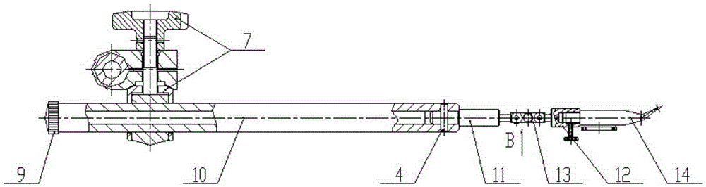 Bounce measurement tool of inner hole and external diameter of deep-hole part