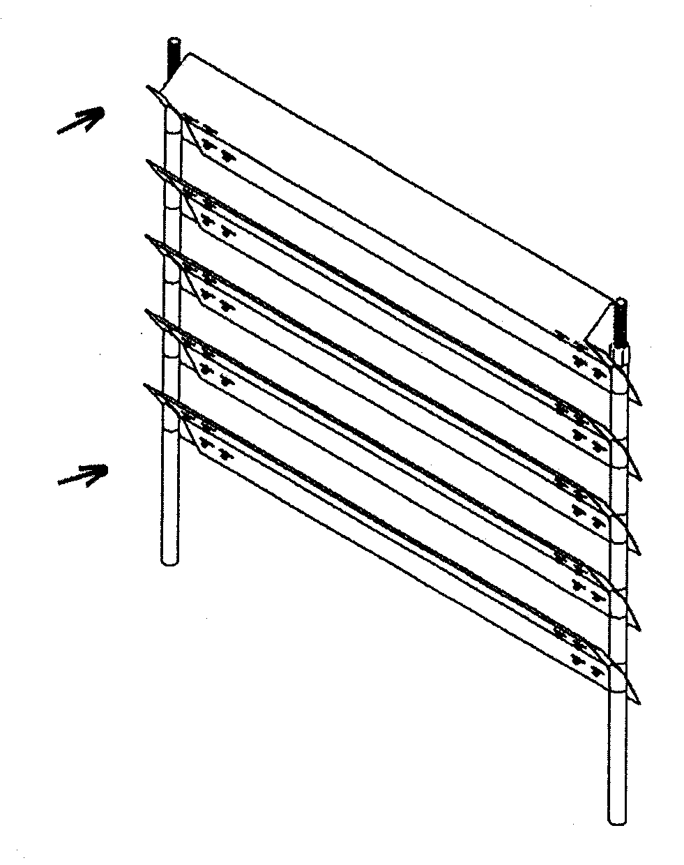 Protective barrier for winds carrying snow or sand