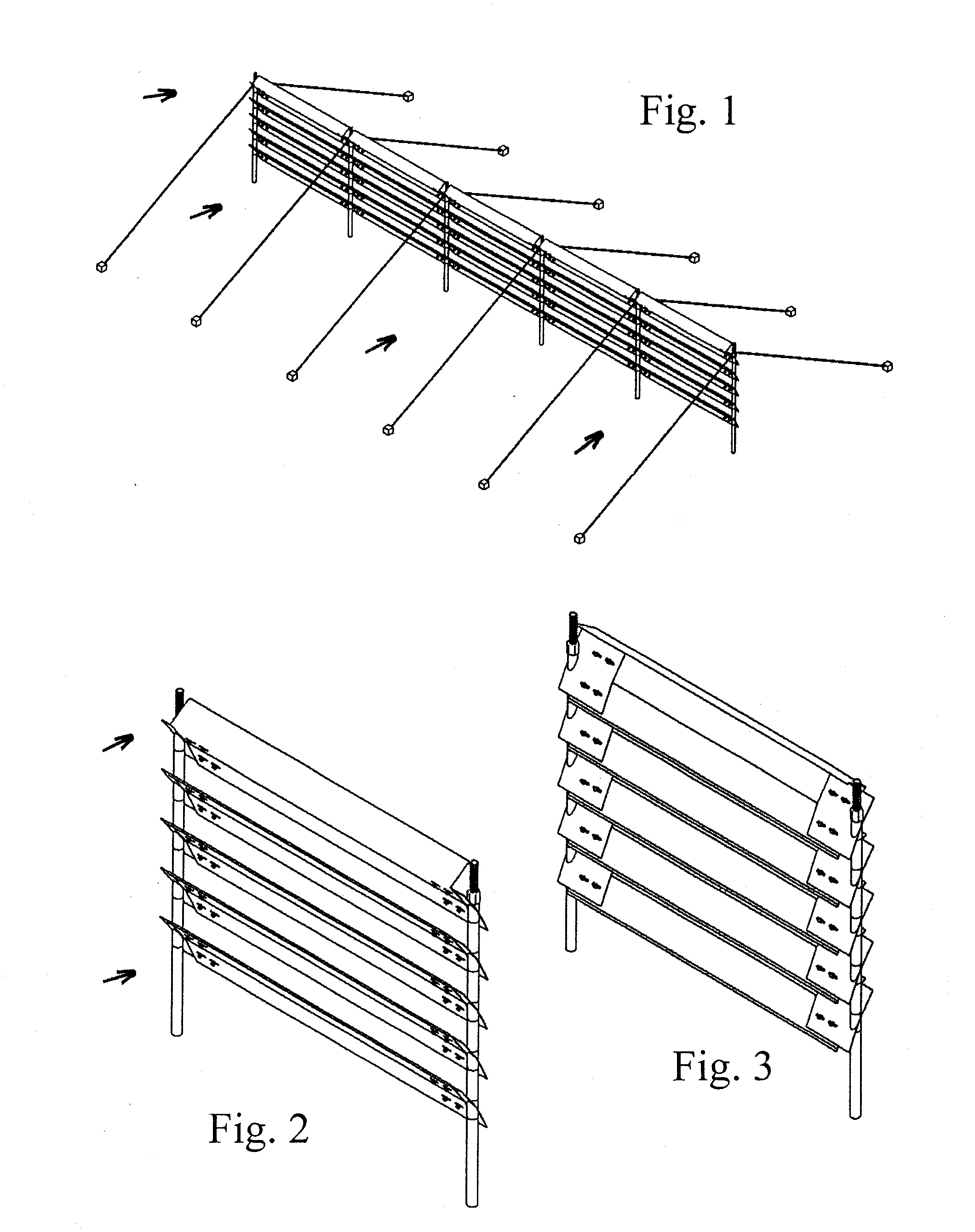 Protective barrier for winds carrying snow or sand