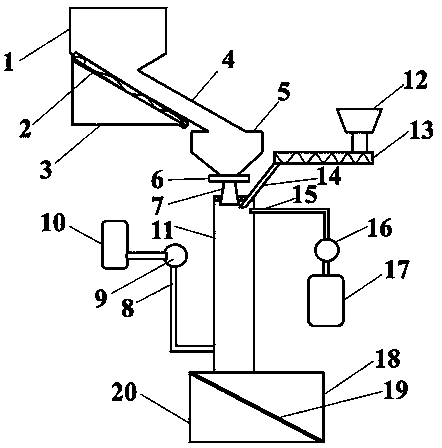 Device for preparing hydrogen-rich gas by gasifying biomass under catalysis of high-temperature metallurgical slag particles and method