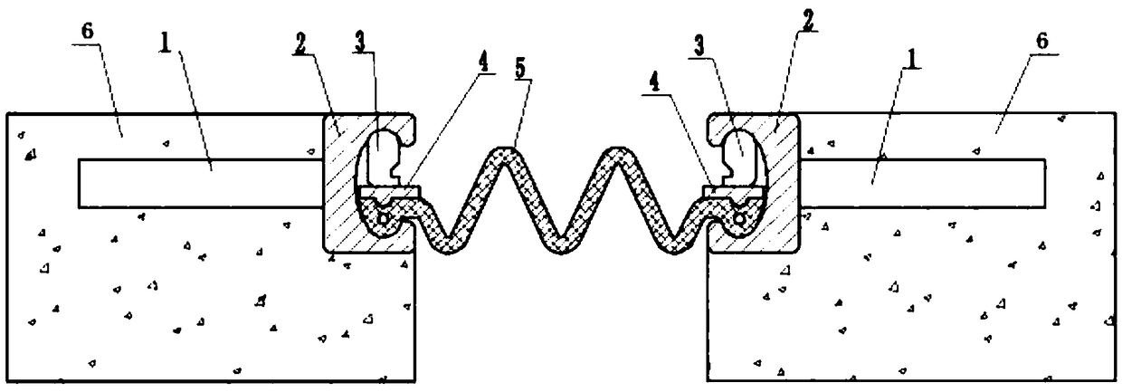 Waterproof device suitable for expansion joint of railway bridge of existing railway lines