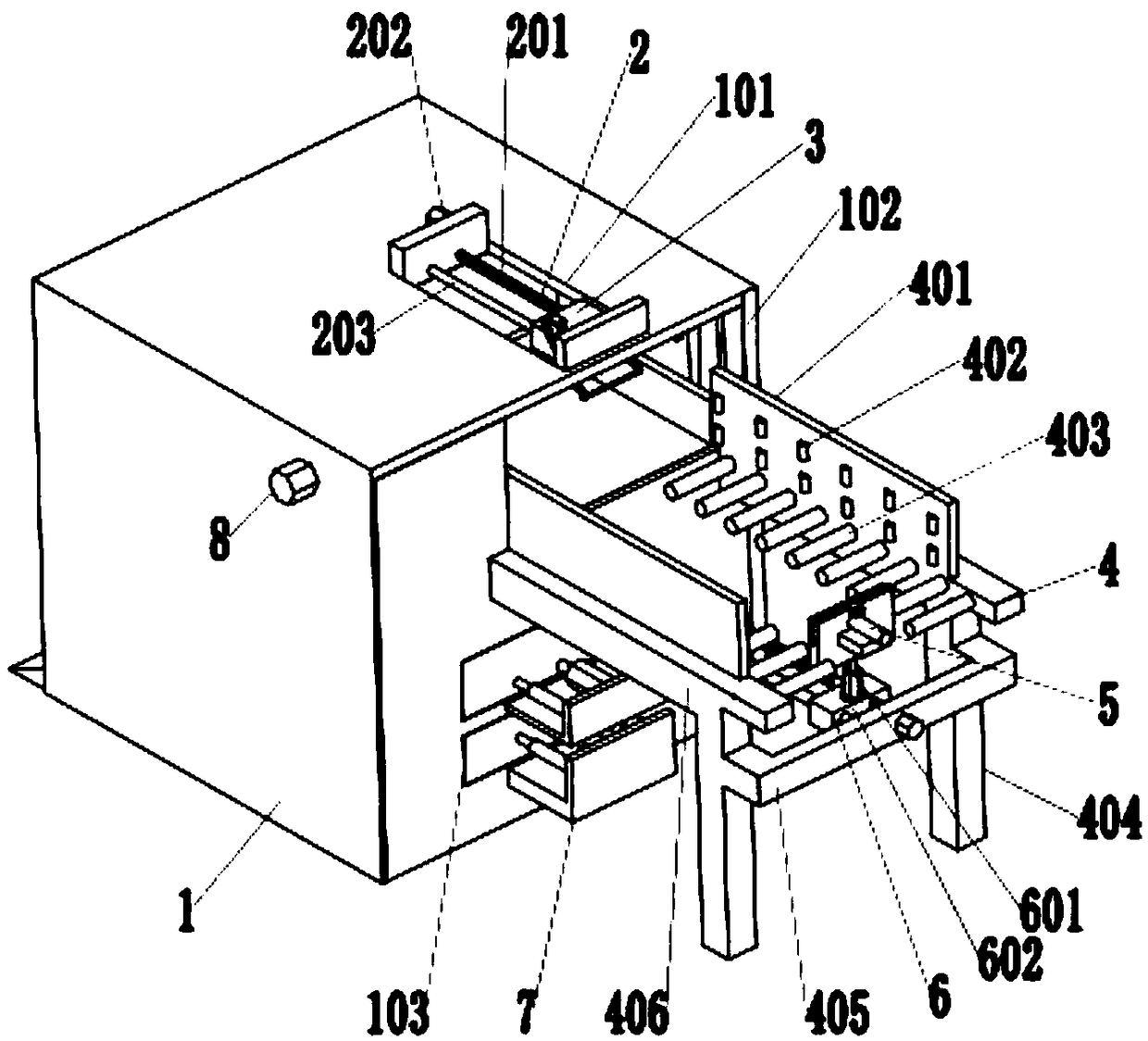 Automatic loading device for whole-box mineral water