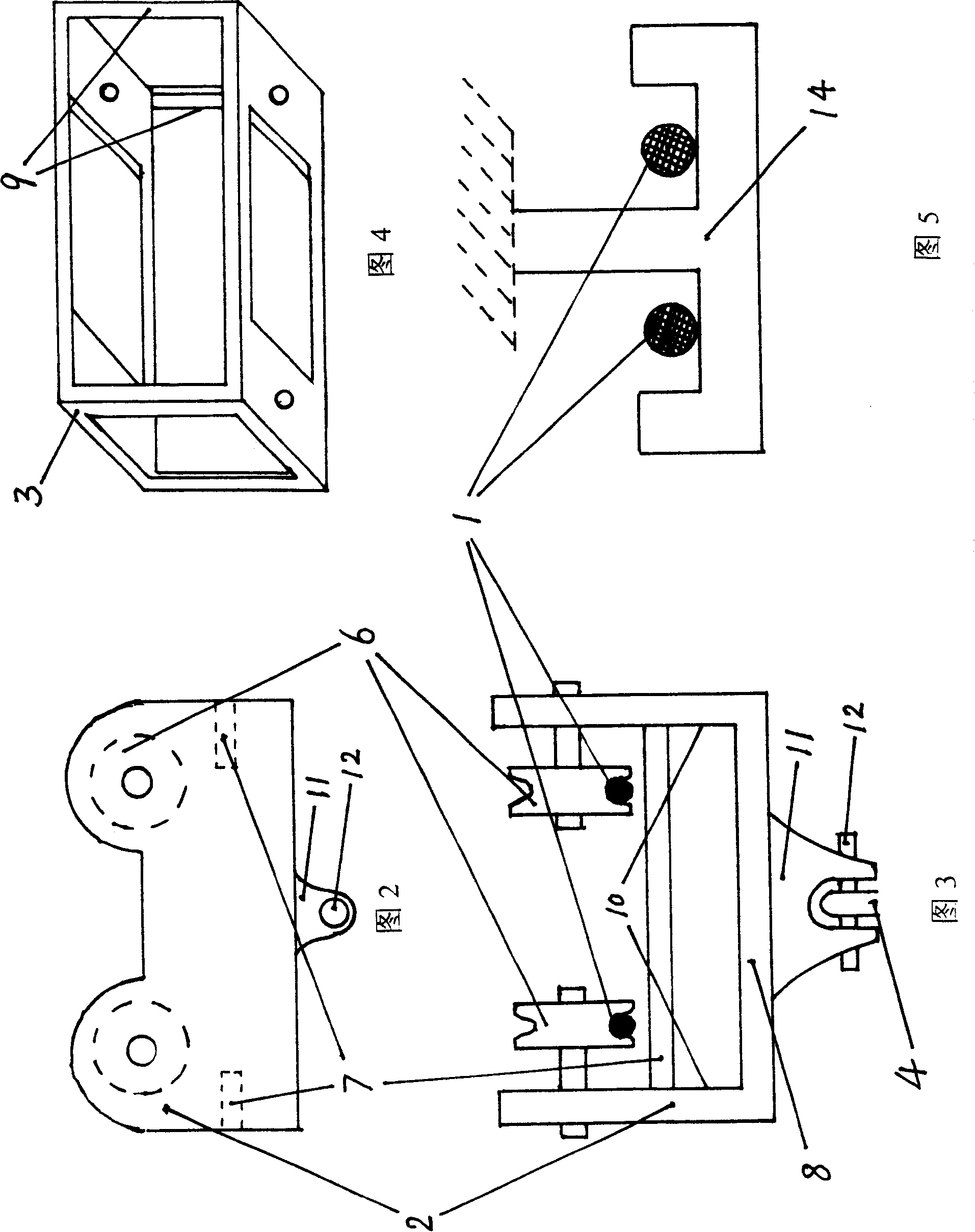 Suspending and running system for self-moving cable car pulled centrally and longitudinally on dual steel cables