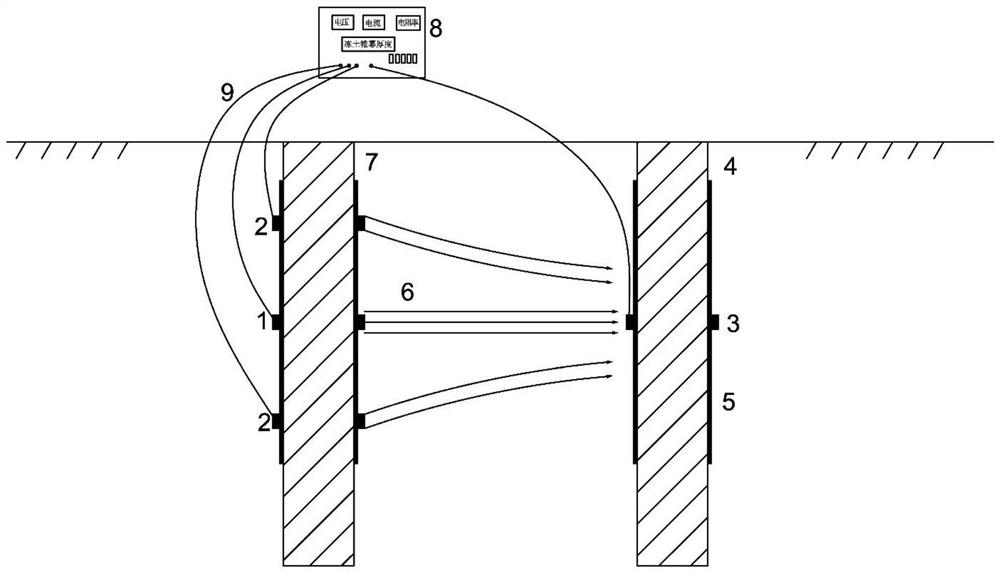 Method for detecting thickness of frozen soil curtain of urban underground large-scale freezing project