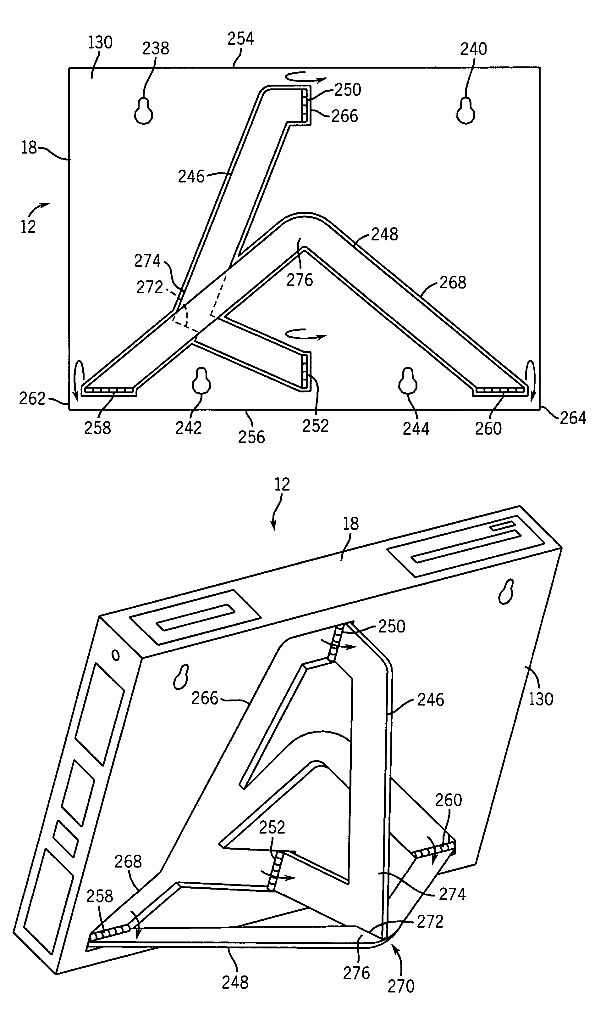 Flat panel computer having an integrally housed flat panel display