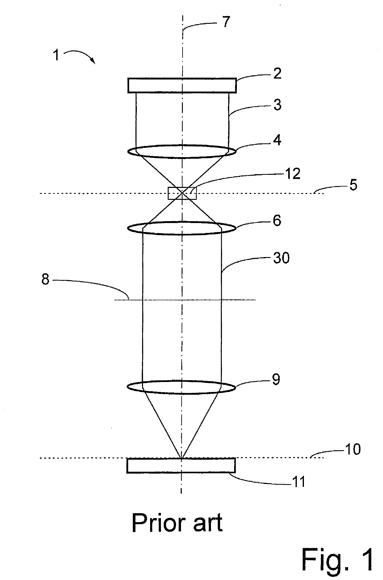 Microscopy method for determining a contrast image and microscope