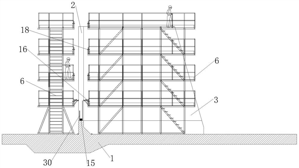 A kind of buttress type high wall steel reinforcement installation and construction system