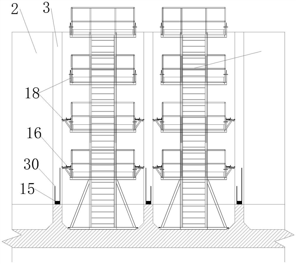 A kind of buttress type high wall steel reinforcement installation and construction system