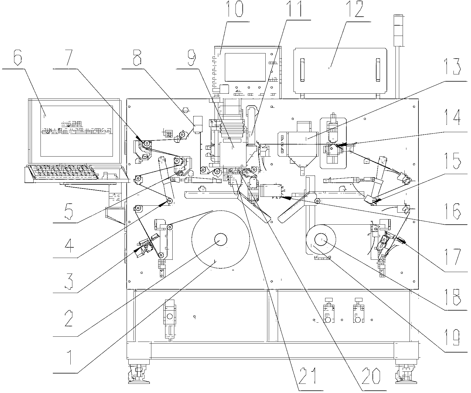 Terminal forming machine and method for pole piece of lithium battery