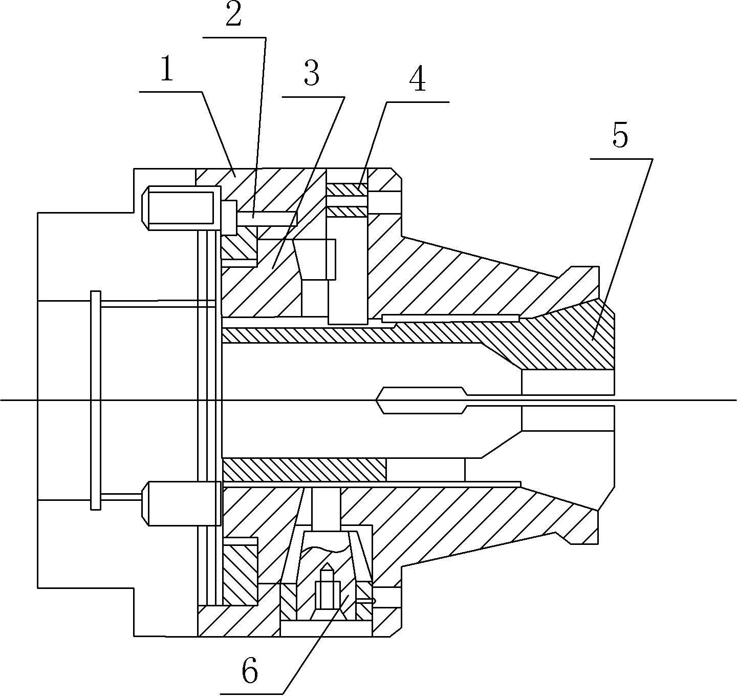 Spring chuck with bevel gears