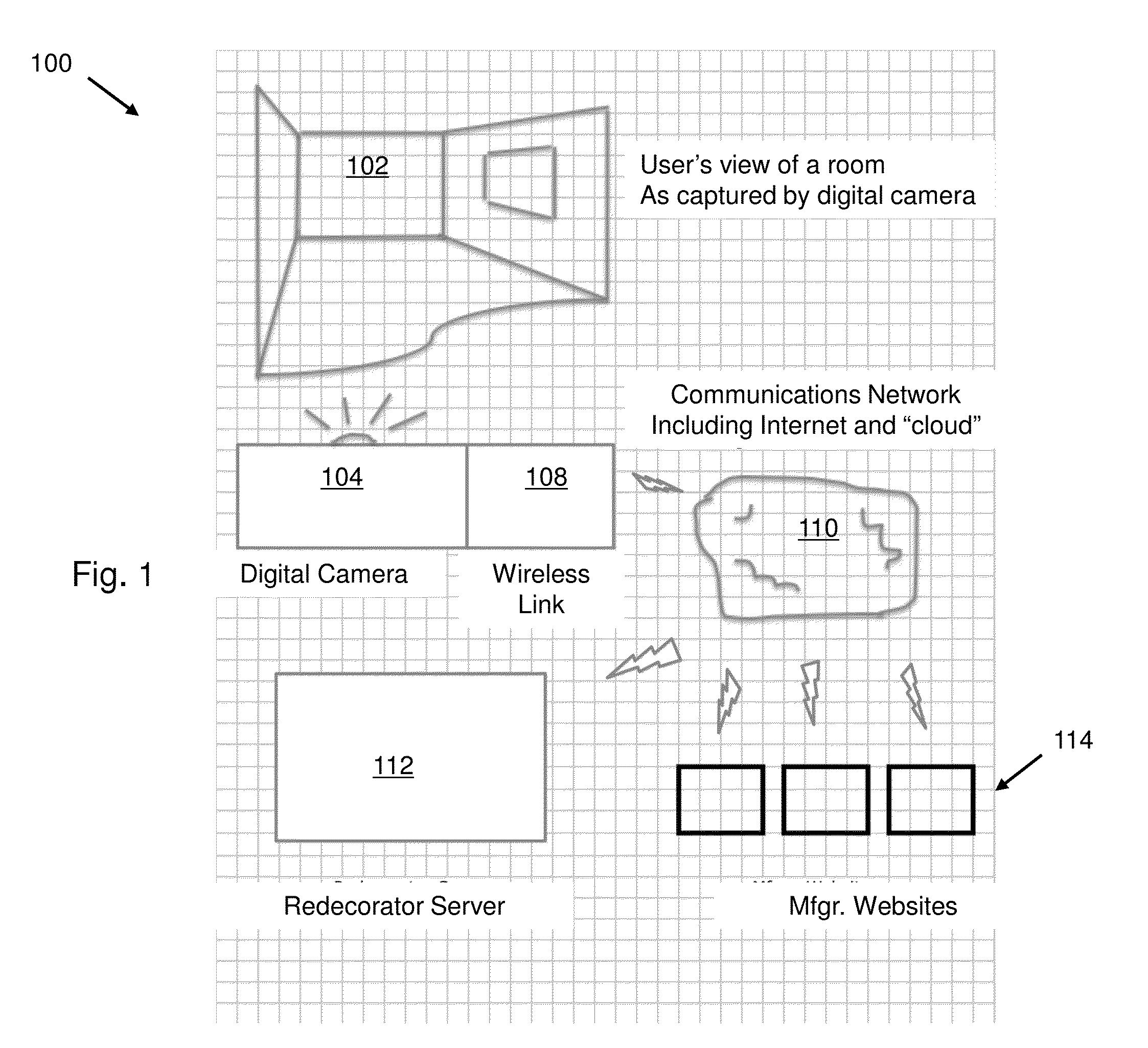 System and method of room decoration for use with a mobile device