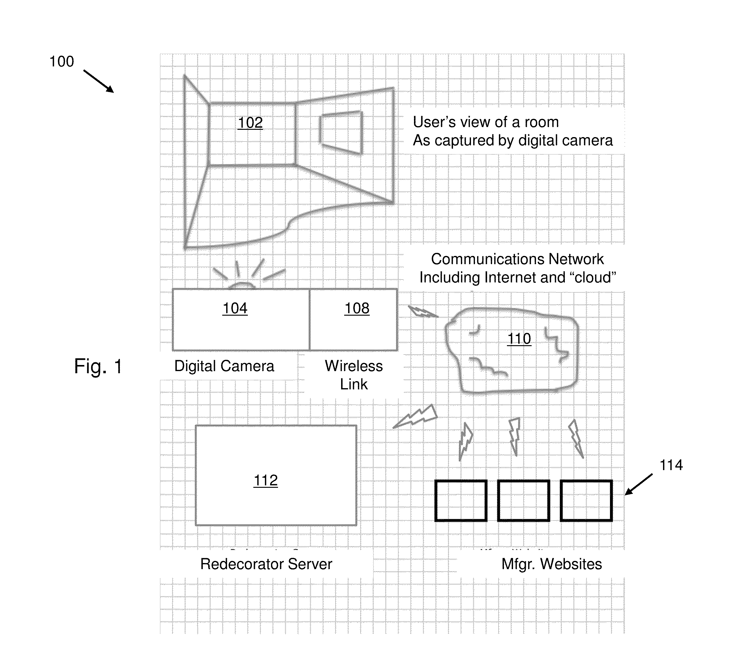 System and method of room decoration for use with a mobile device