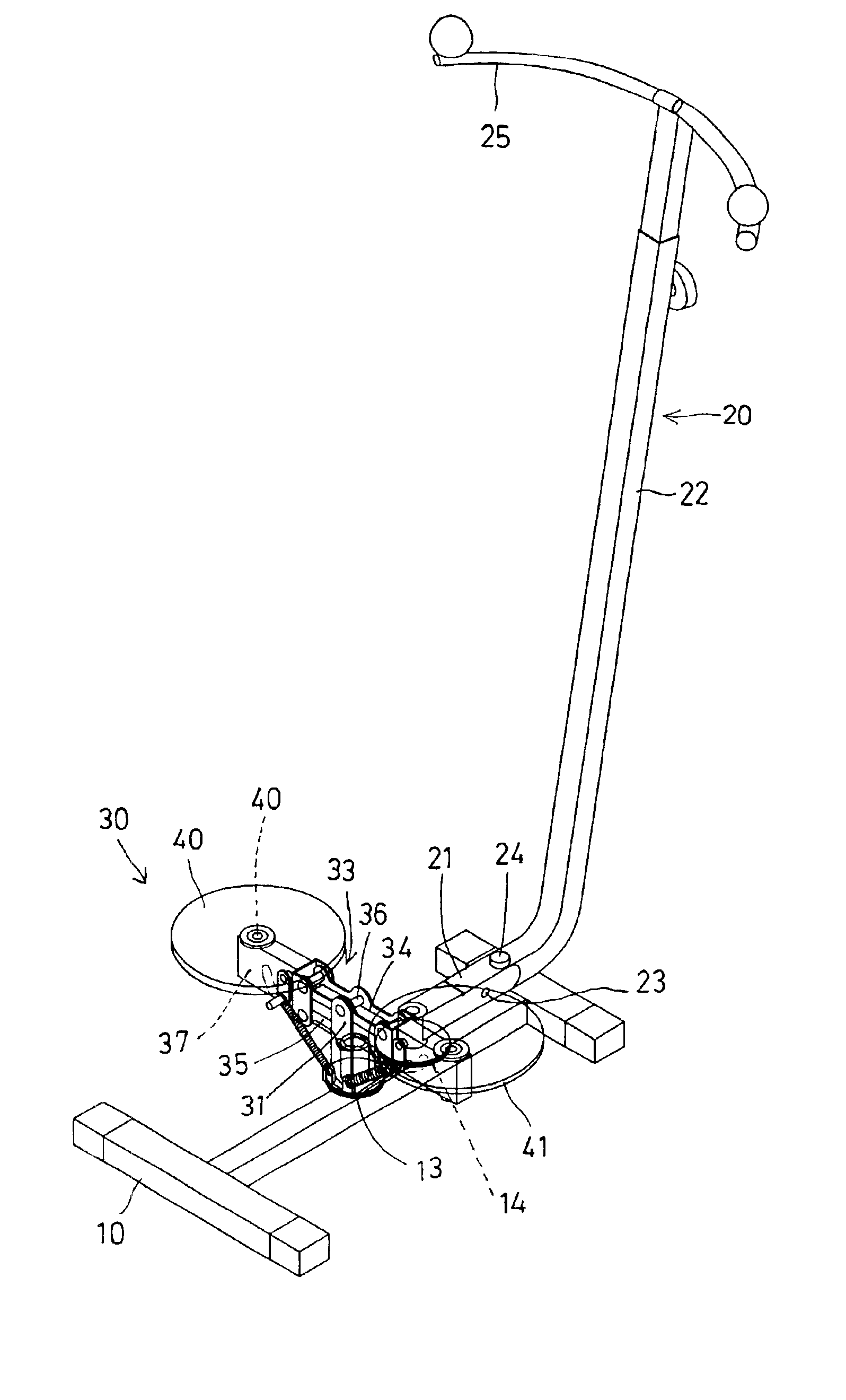 Exerciser for stepping and swinging exercises