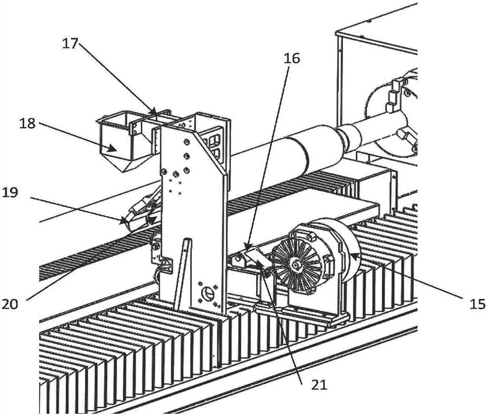 Automatic side face winding and coating device of large slenderness ratio propellant