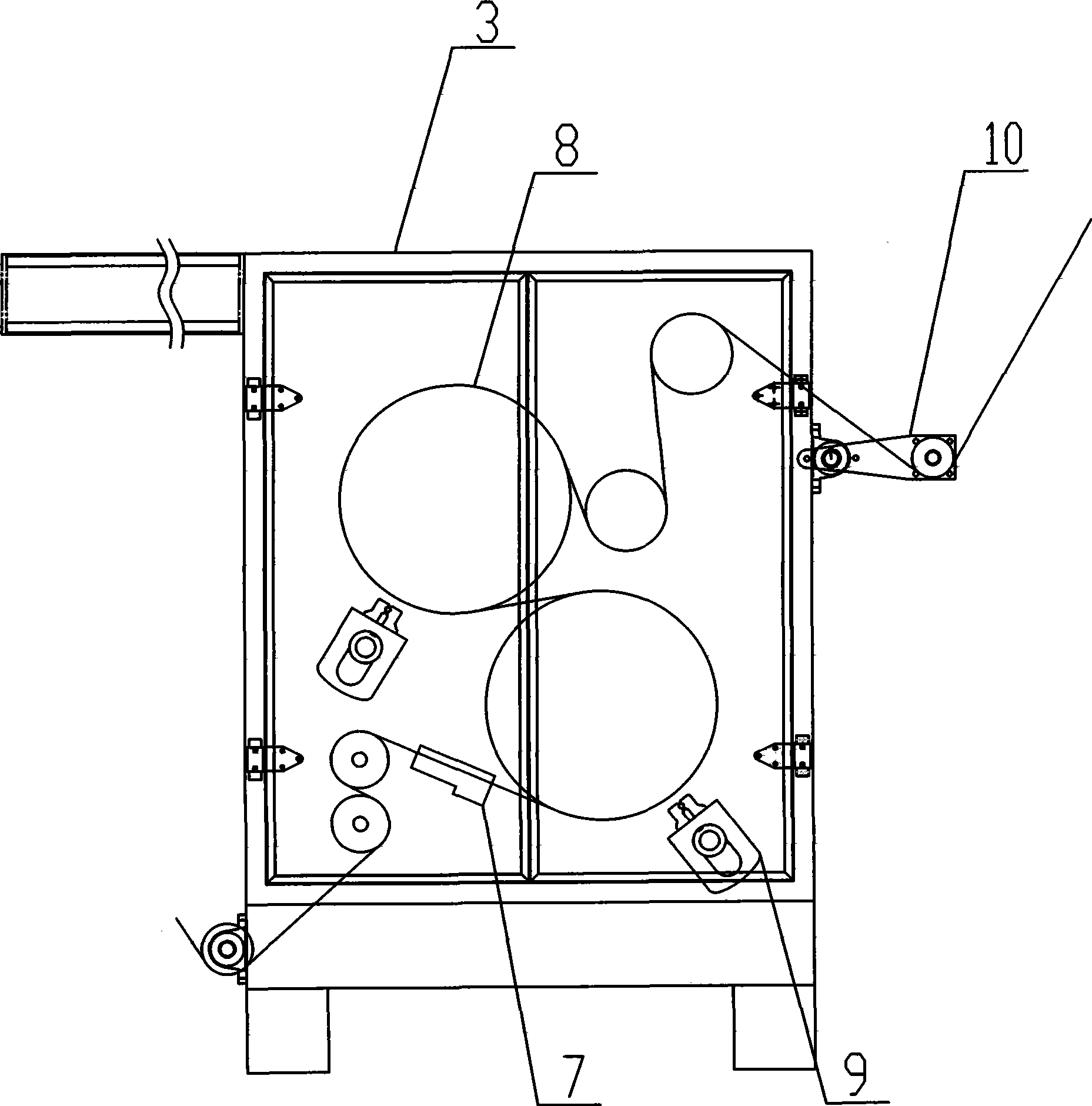 Scutching cloth singeing machine