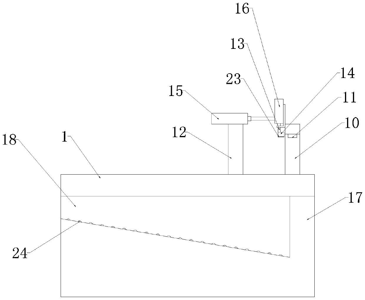 Discharging conveying device for packaging bag making machine