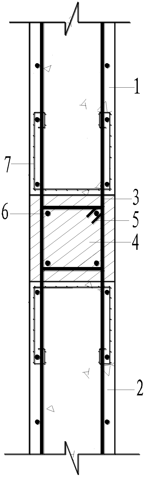 Method for connecting wallboard components of precast concrete shear wall structure