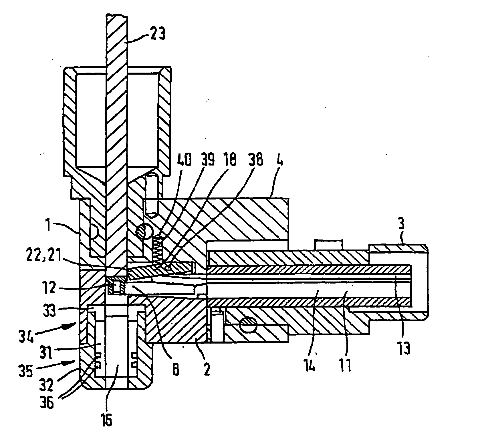 Conveyor for elongate components designed with a head and a shank