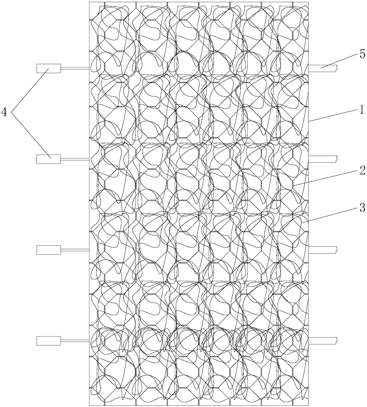 High-strength reinforced ecological mat and manufacturing method thereof